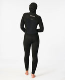 Neopren femei Dawn Patrol 5/4 Chest Zip hooded