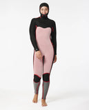Neopren femei Dawn Patrol 5/4 Chest Zip hooded